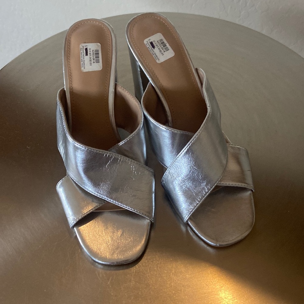 New Silver Express heeled sandals